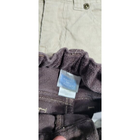 Lot 4 Janie and Jack Boys Corduroy Pants Size 3 | Brown Navy Beige | Holiday Emb - Picture 5 of 15